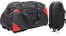 TB  08  GYM / Sports Bag in Checkered Matty Fabric. Can easily accomodate 1-2 pairs of excercise c
