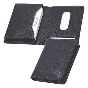 Card case with gusseted pocket